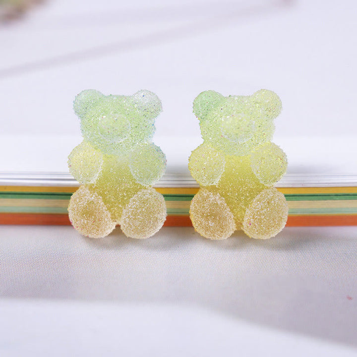 3D Cute Cartoon Bear Series Resin Sticker For DIY Journal Decor