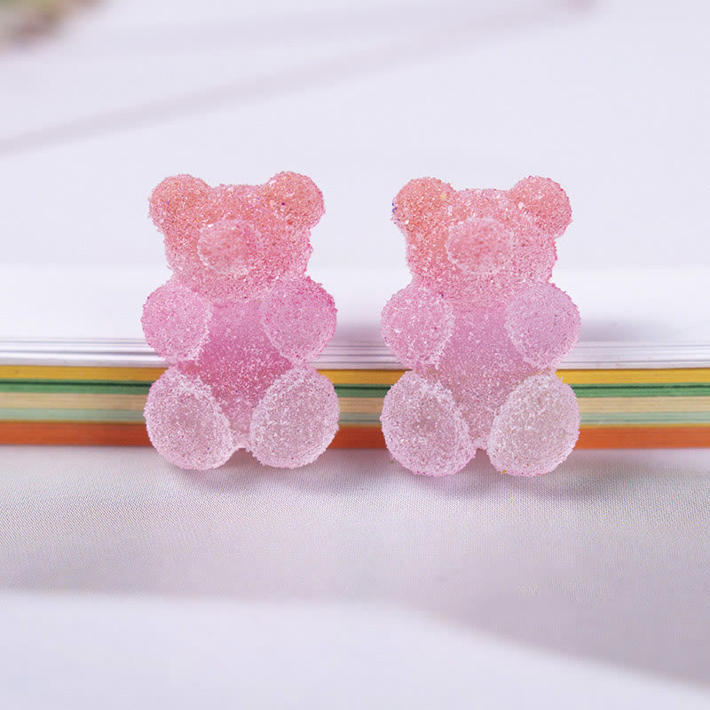 3D Cute Cartoon Bear Series Resin Sticker For DIY Journal Decor