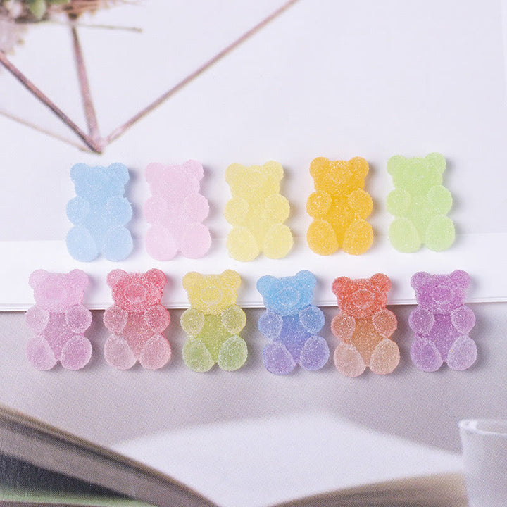 3D Cute Cartoon Bear Series Resin Sticker For DIY Journal Decor