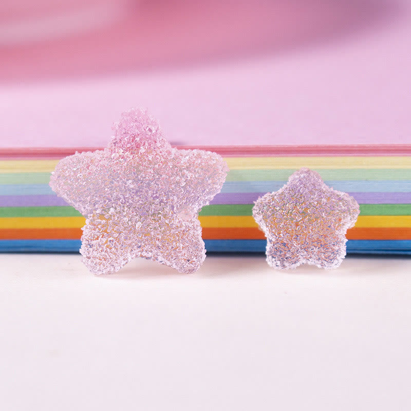 3D Soft Candy Star Series Resin Sticker For DIY Journal Decor