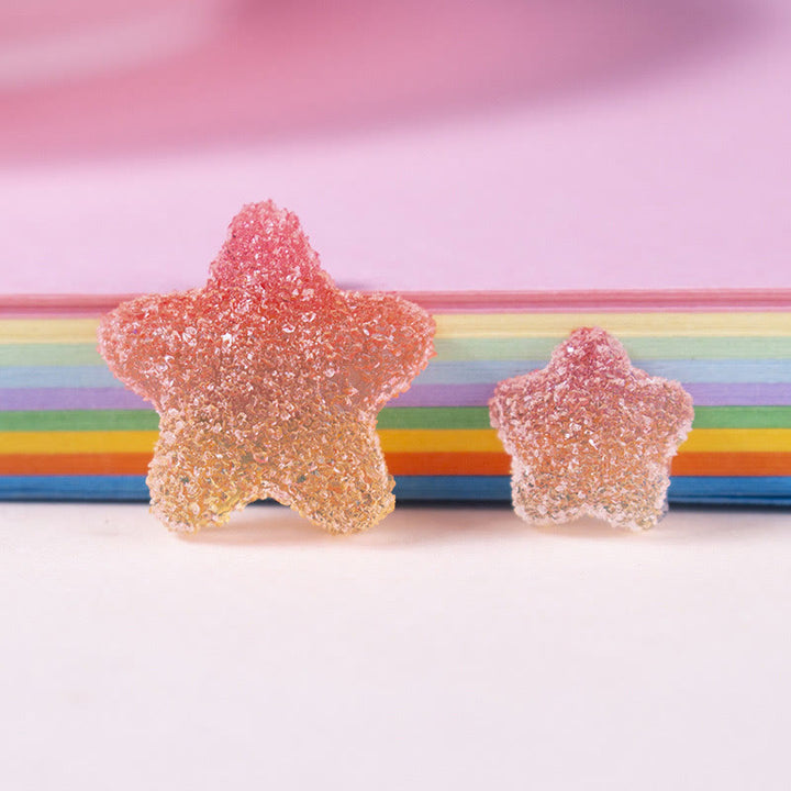 3D Soft Candy Star Series Resin Sticker For DIY Journal Decor