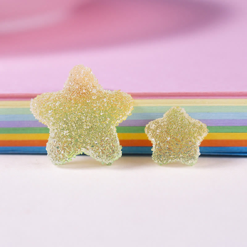 3D Soft Candy Star Series Resin Sticker For DIY Journal Decor