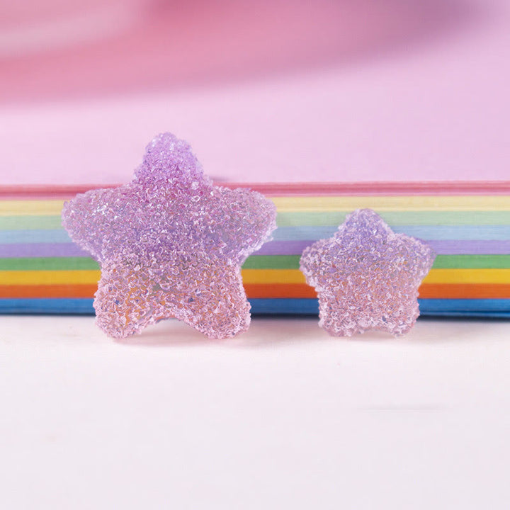 3D Soft Candy Star Series Resin Sticker For DIY Journal Decor