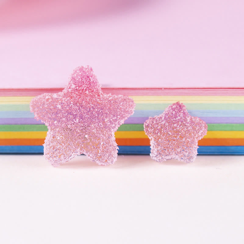 3D Soft Candy Star Series Resin Sticker For DIY Journal Decor