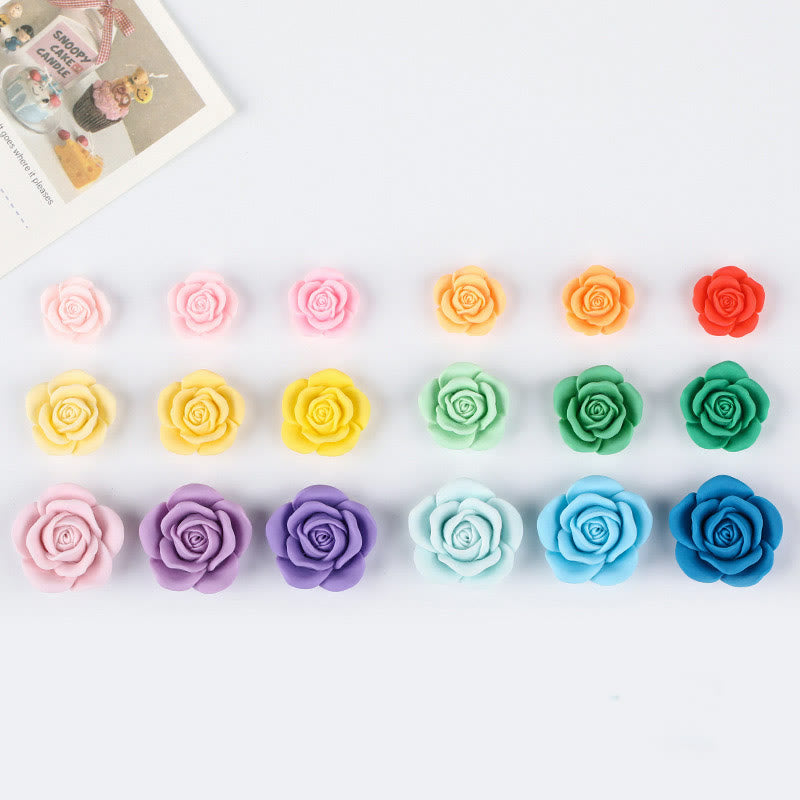 3D Rose Flower Resin Sticker For DIY Journal Decor