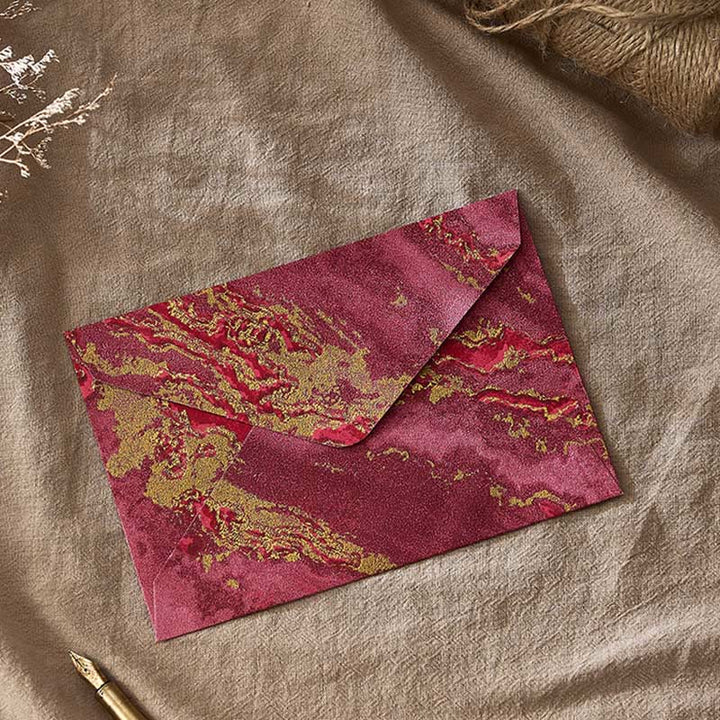 Vintage Relief Gilt Envelope Letter Paper Set For Invitation