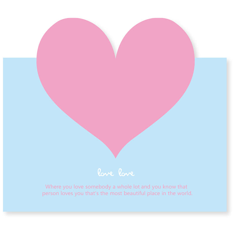 Romantic Heart Pattern Postcard For Invitation Festival Greeting Card