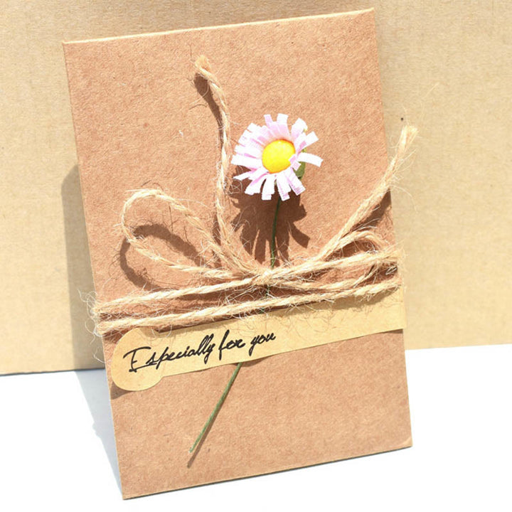 Flower Decor Kraft Paper Envelope For Invitation Greeting Card