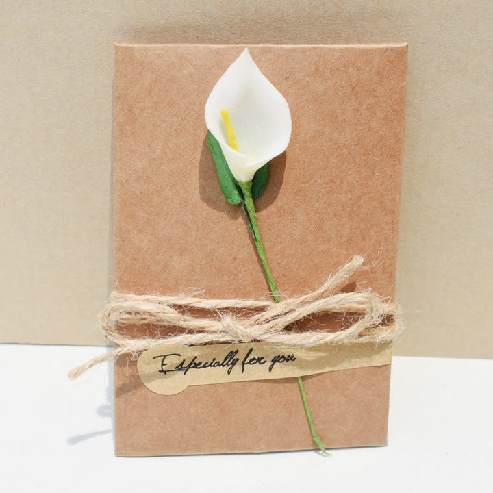 Flower Decor Kraft Paper Envelope For Invitation Greeting Card