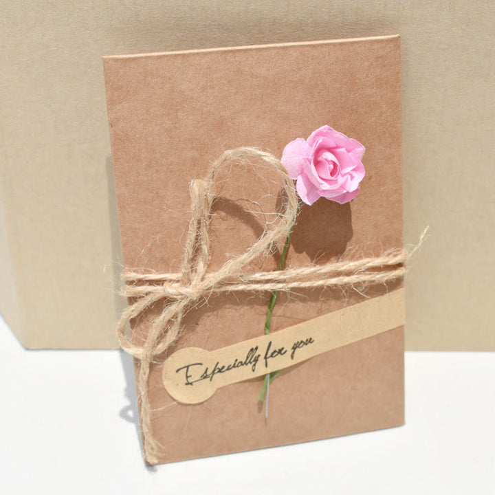 Flower Decor Kraft Paper Envelope For Invitation Greeting Card