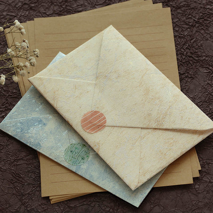 Old Style Envelope Set For Letter Retro Holiday Invitation