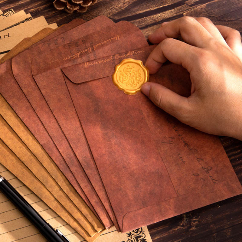 Simple Kraft Paper Envelope For Letter Retro Style Invitation