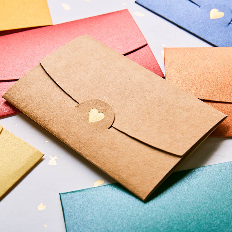 Heart Gold Foil Envelope For Letter Classic Style Invitation