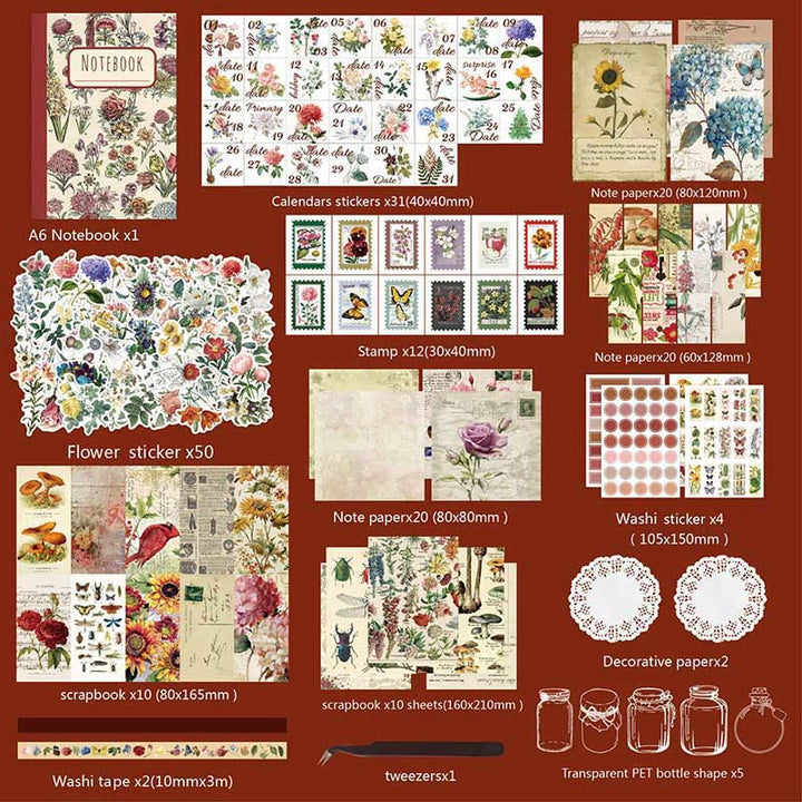 Flower Plants Series Sticker Set For DIY Journal Decor