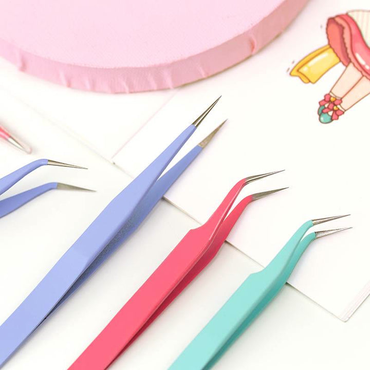 Candy Color Series Stainless Steel Tweezers Craft Journal Accessories