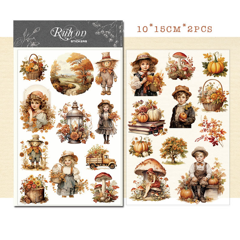 Autumn Thanksgiving Series Rub On Sticker Transfer Sticker For Crafts