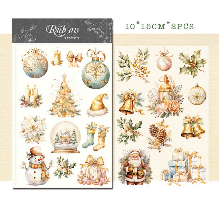 Christmas Bell Series Rub On Sticker Transfer Sticker For Crafts