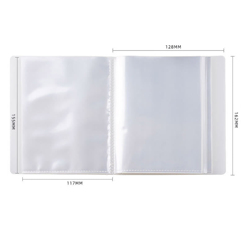 A6 Transparent Collecting Album 40 Sheet Reusable Sticker Storage Organizer