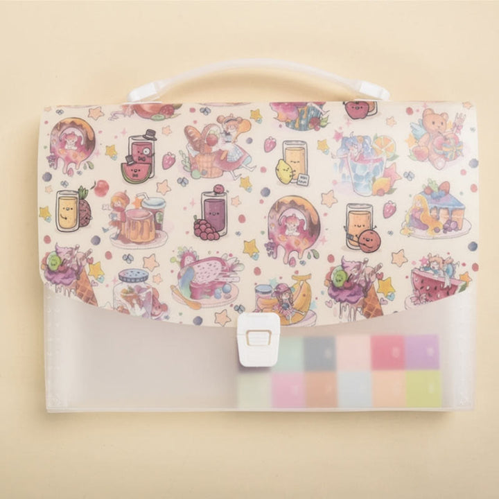 Cartoon Animal Transparent Organ Storage Bag Multifunctional Files Folder