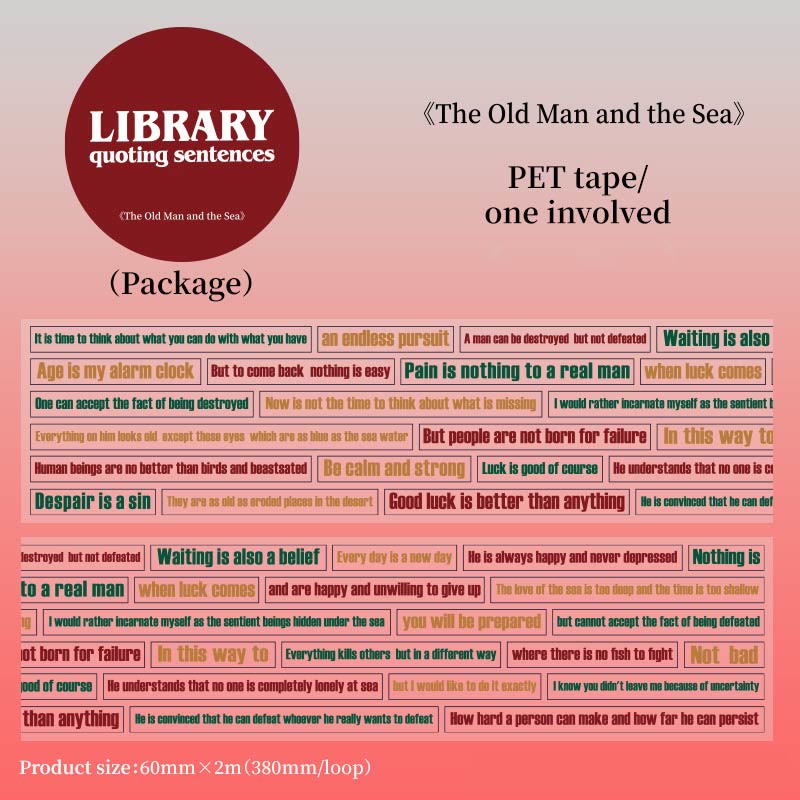 Library Introduction Series Vintage Tape Decorative Scrapbook Tape