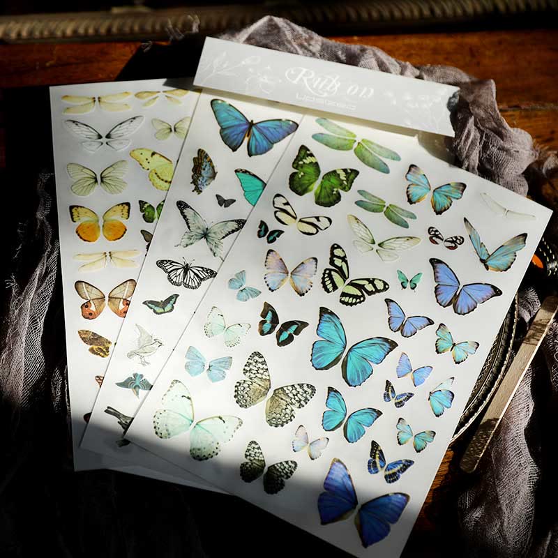 Butterfly Stamp Series Rub On Sticker Transfer Sticker For Crafts