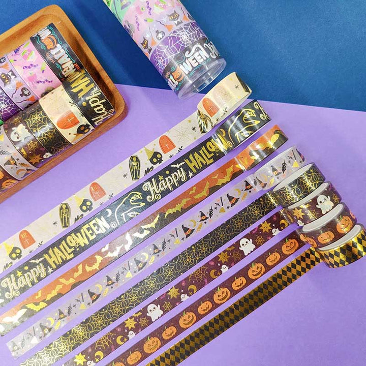 16 Rolls Set Halloween Series Washi Tape Decorative Scrapbook Tape