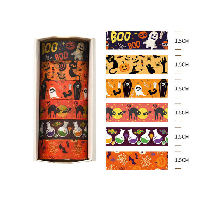 Cute Cartoon Halloween Series Washi Tape Set Scrapbook Tape