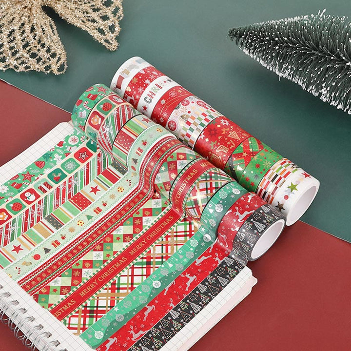 12 Rolls Set Christmas Series Washi Tape Decorative Scrapbook Tape