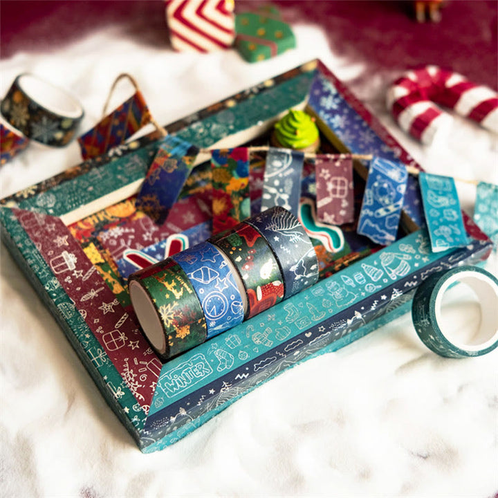 12 Rolls Set Christmas Winter Series Washi Tape Scrapbook Tape