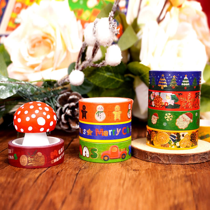 12 Rolls Set Christmas Stump Series Washi Tape Scrapbook Tape