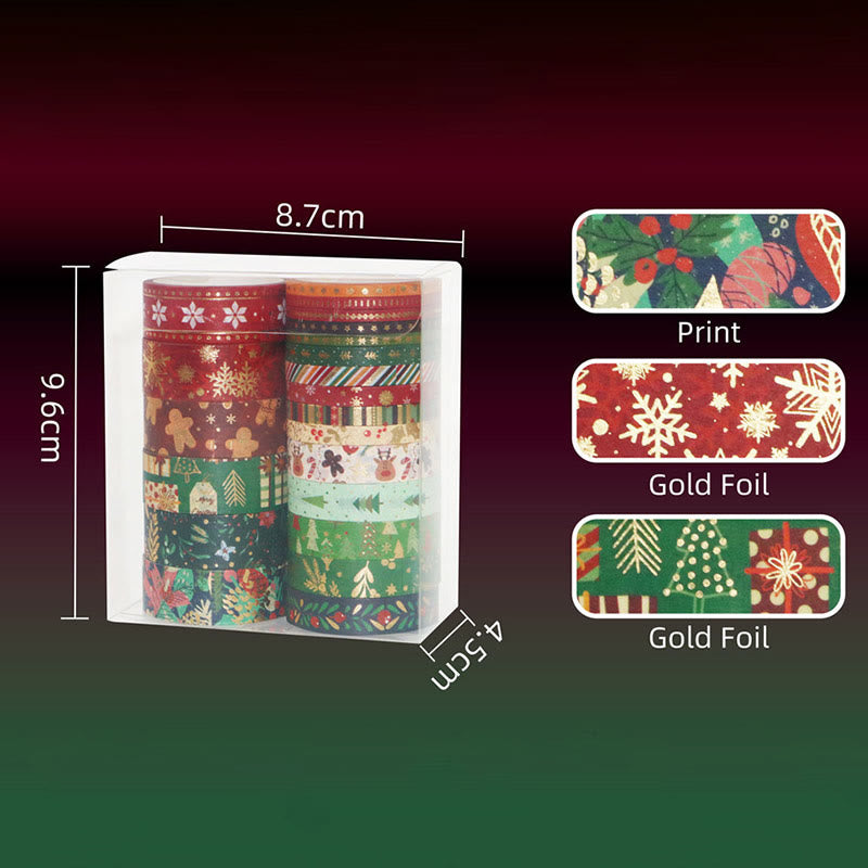 21 Rolls Set Christmas Series Washi Tape Decorative Scrapbook Tape