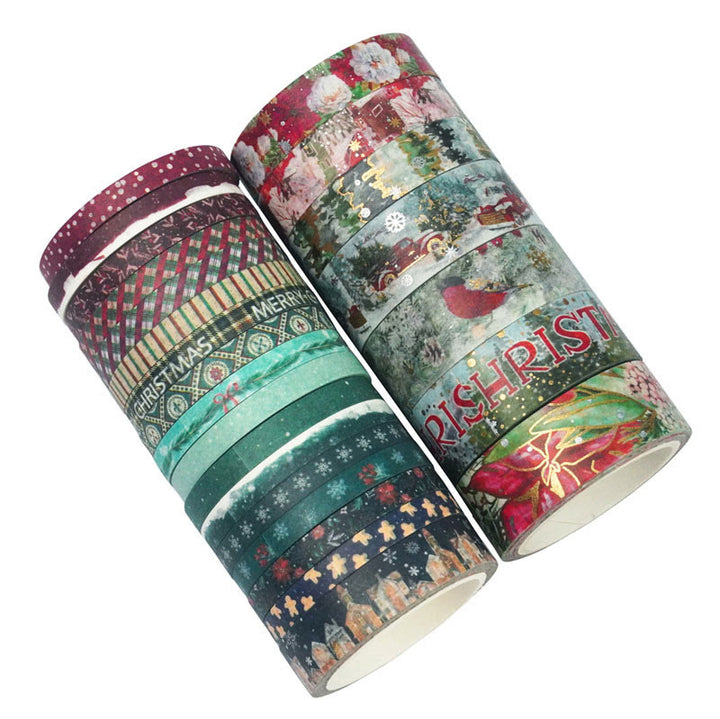 24 Rolls Set Christmas Series Washi Tape Decorative Scrapbook Tape