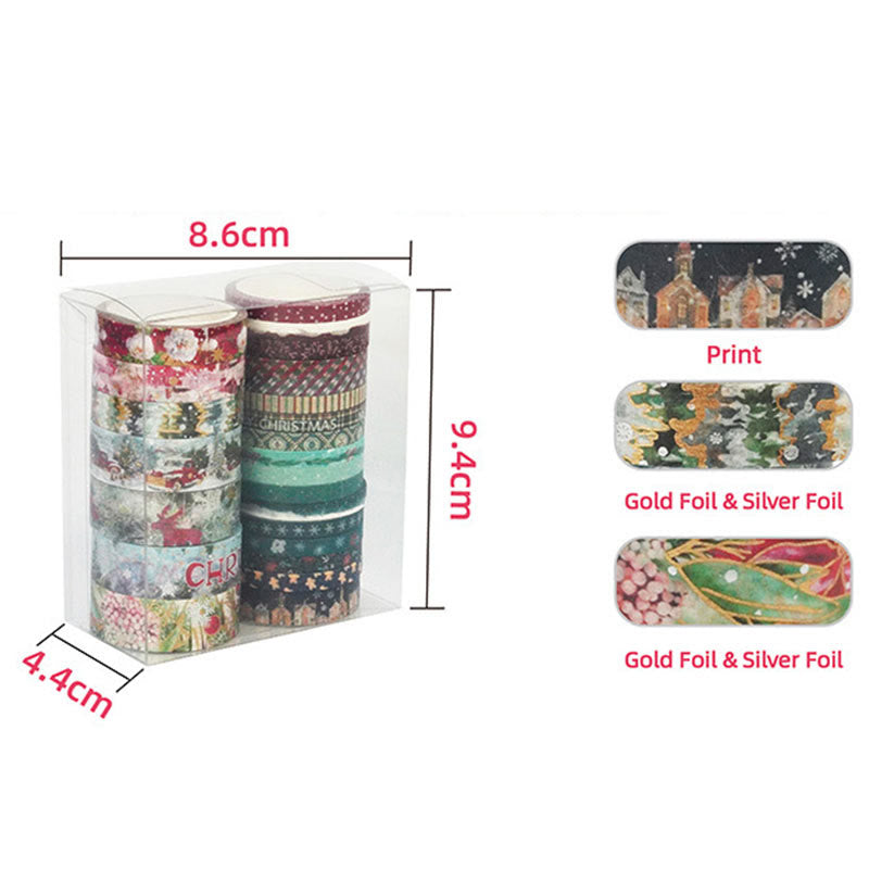 24 Rolls Set Christmas Series Washi Tape Decorative Scrapbook Tape