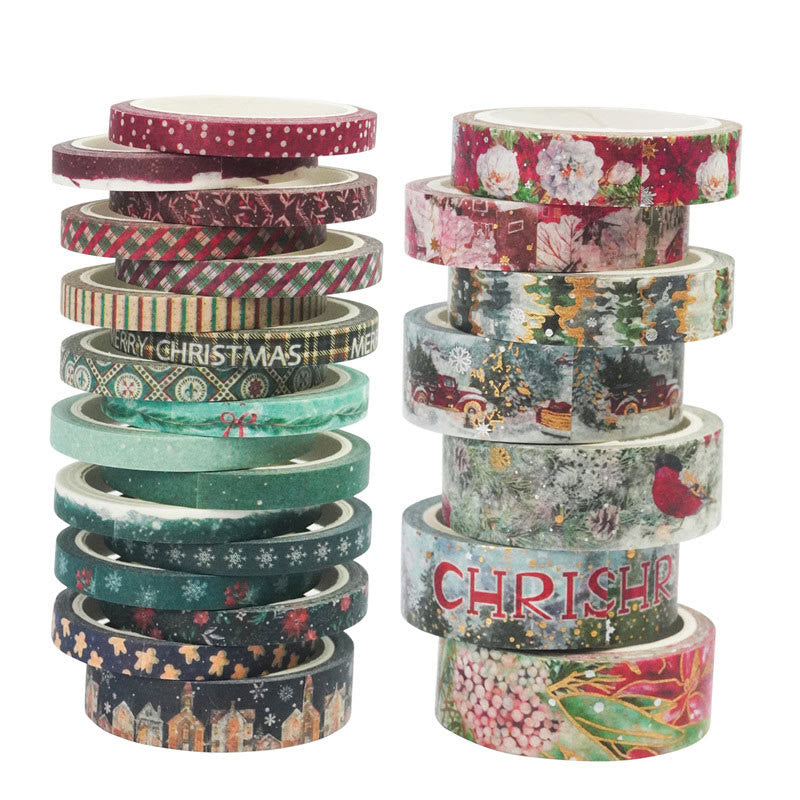 24 Rolls Set Christmas Series Washi Tape Decorative Scrapbook Tape