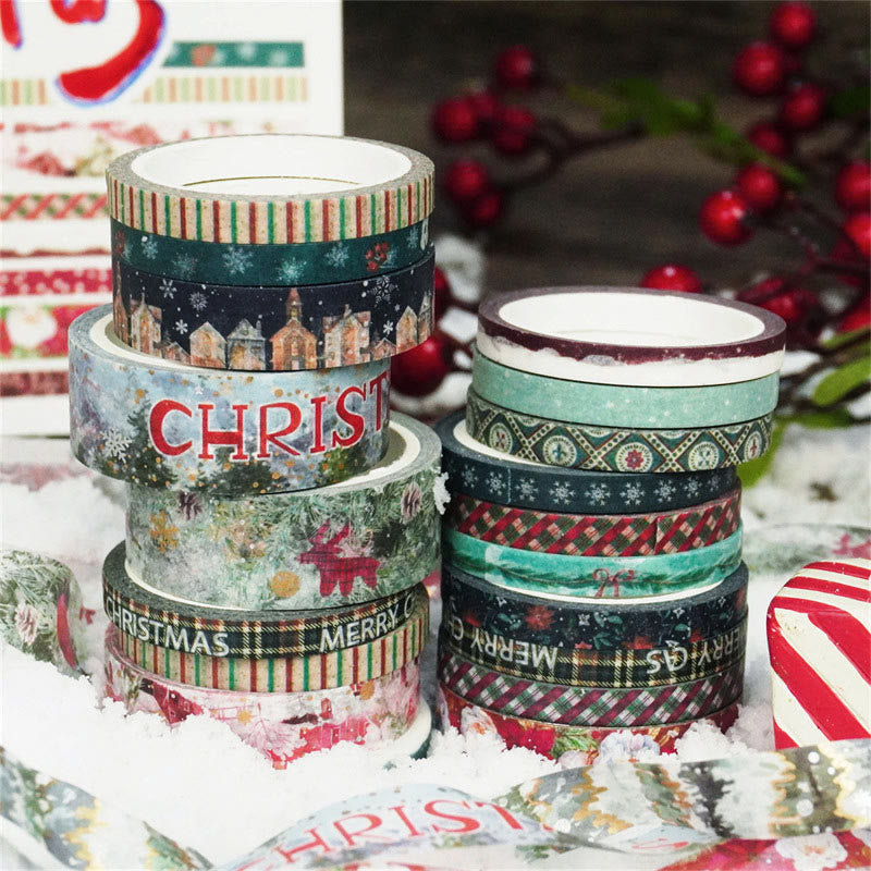 24 Rolls Set Christmas Series Washi Tape Decorative Scrapbook Tape