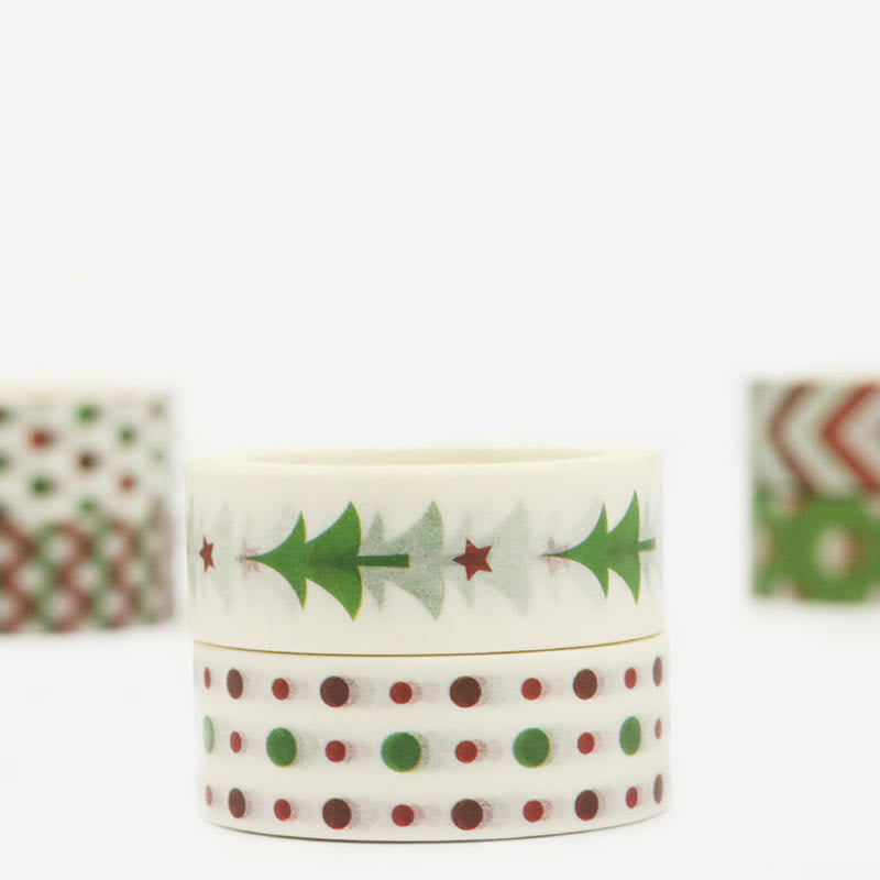 10 Rolls Set Christmas Holiday Series Washi Tape Scrapbook Tape