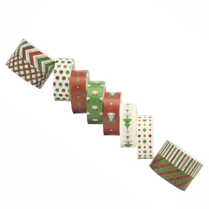 10 Rolls Set Christmas Holiday Series Washi Tape Scrapbook Tape