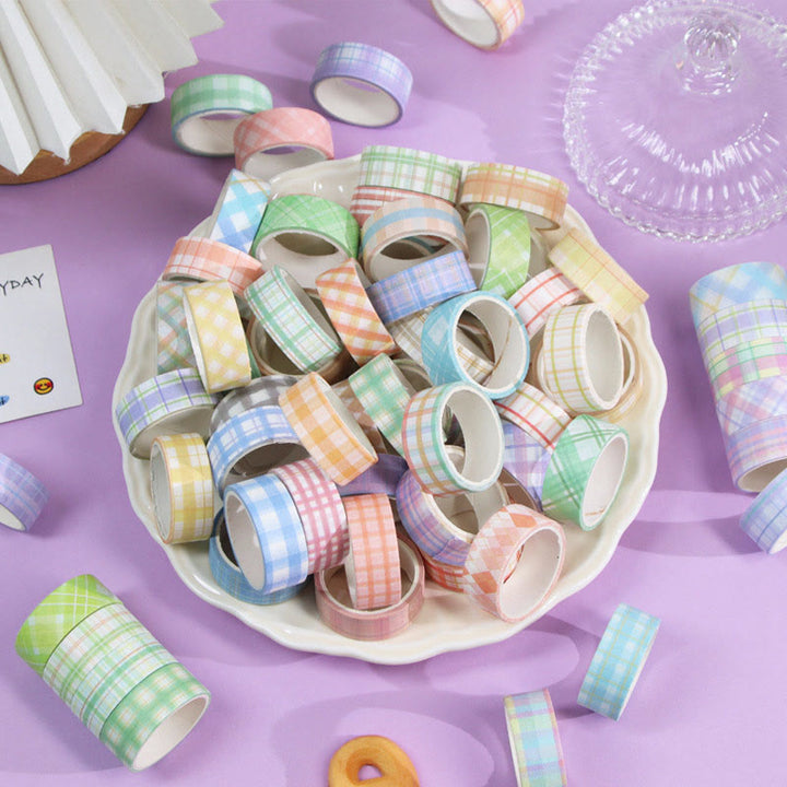 Fresh Grid Series Washi Tape Set Decorative Scrapbook Tape