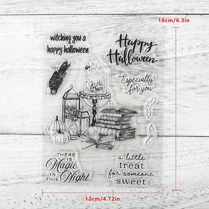 Halloween Theme Stamp Cutting Dies Set For Handmade Postcard Crafts