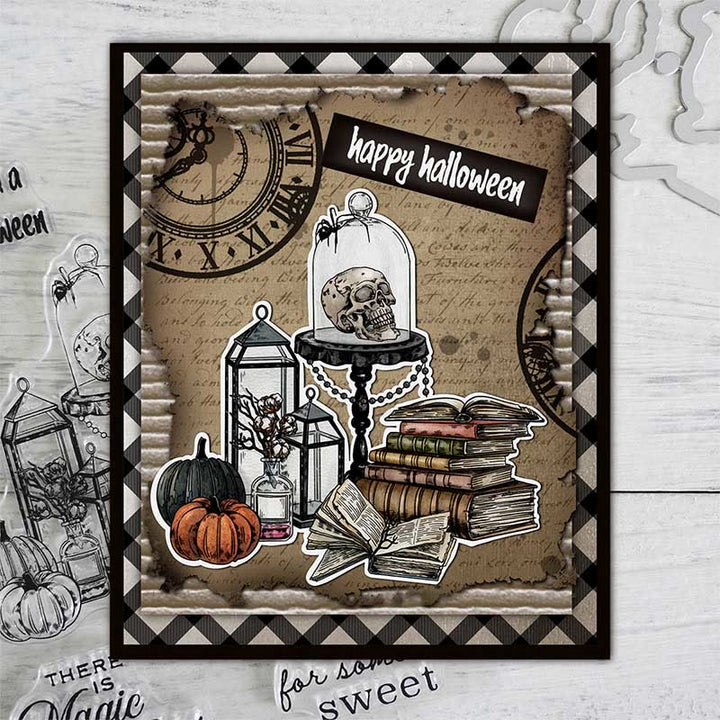 Halloween Theme Stamp Cutting Dies Set For Handmade Postcard Crafts