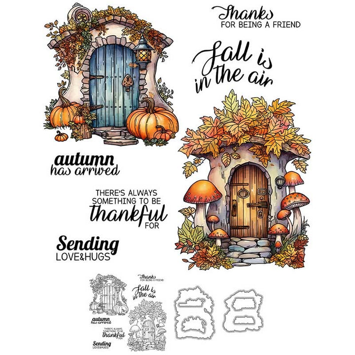 Pumpkin Garden Stamp Cutting Dies Set For Handmade Postcard Crafts