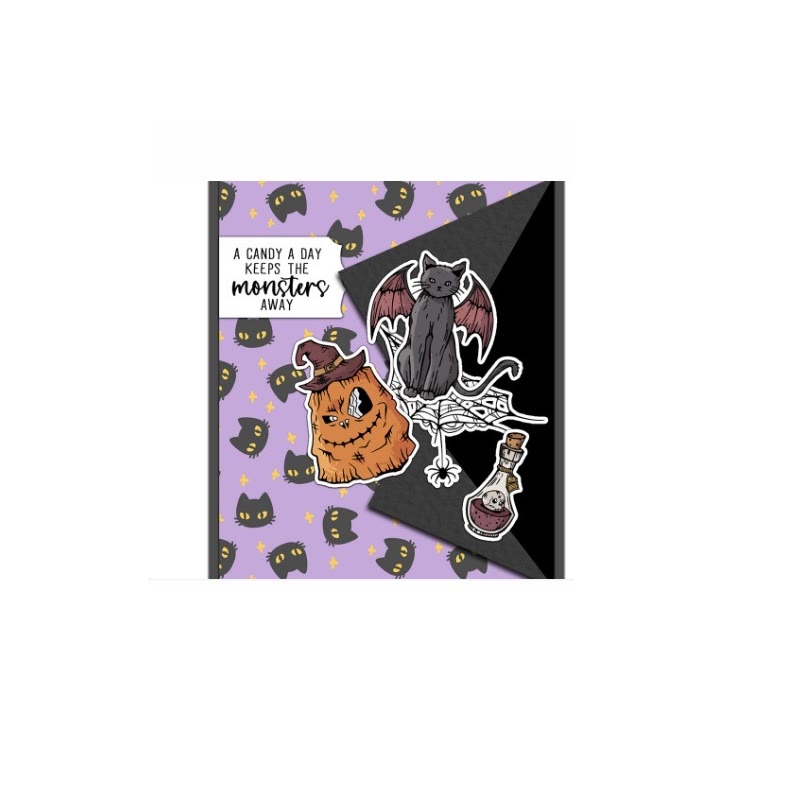 Halloween Decor Stamp Cutting Dies Set For Handmade Postcard Crafts