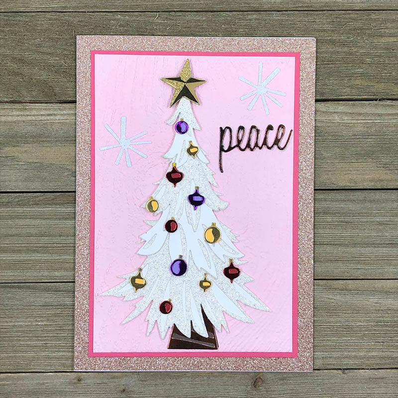 Christmas Tree Cutting Dies Set For Handmade Postcard Crafts