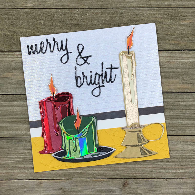 Creative Candles Cutting Dies Set For Handmade Postcard Crafts