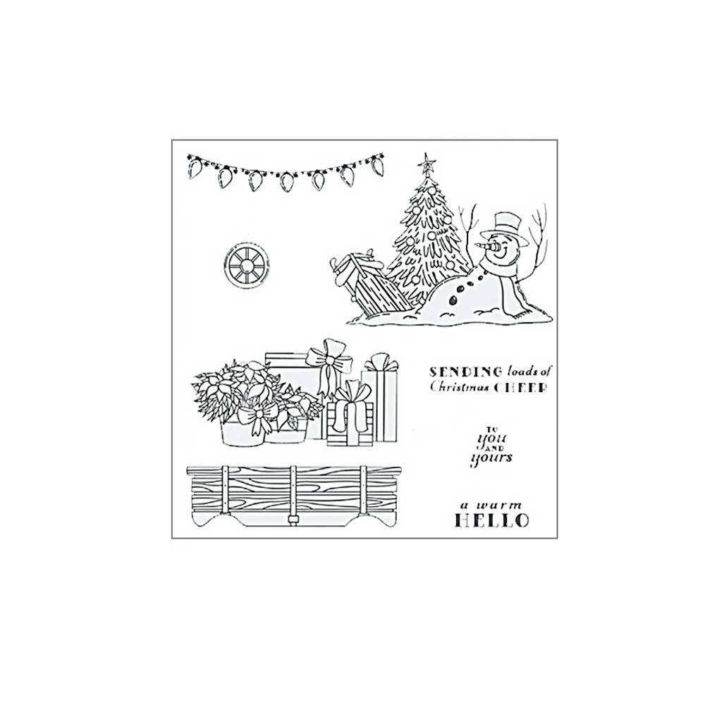 Christmas Snowman Stamp Cutting Dies Set For Handmade Postcard Crafts