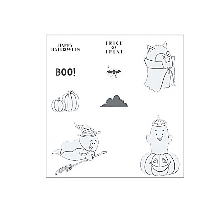 Cute Witch Stamp Cutting Dies Set For Handmade Postcard Crafts