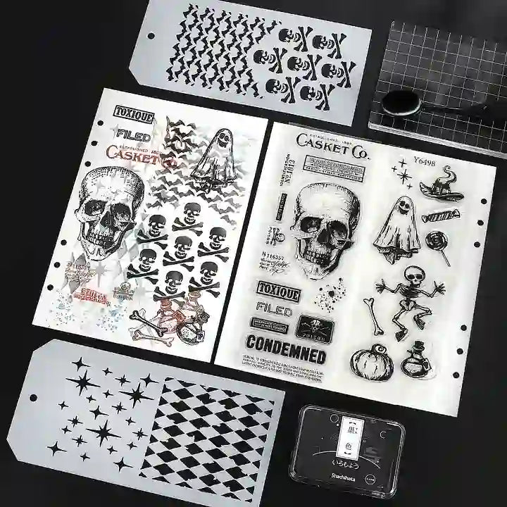 Halloween Theme Stencils For Painting Reusable Stencil Craft Drawing Templates