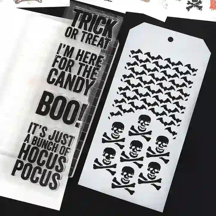 Halloween Theme Stencils For Painting Reusable Stencil Craft Drawing Templates