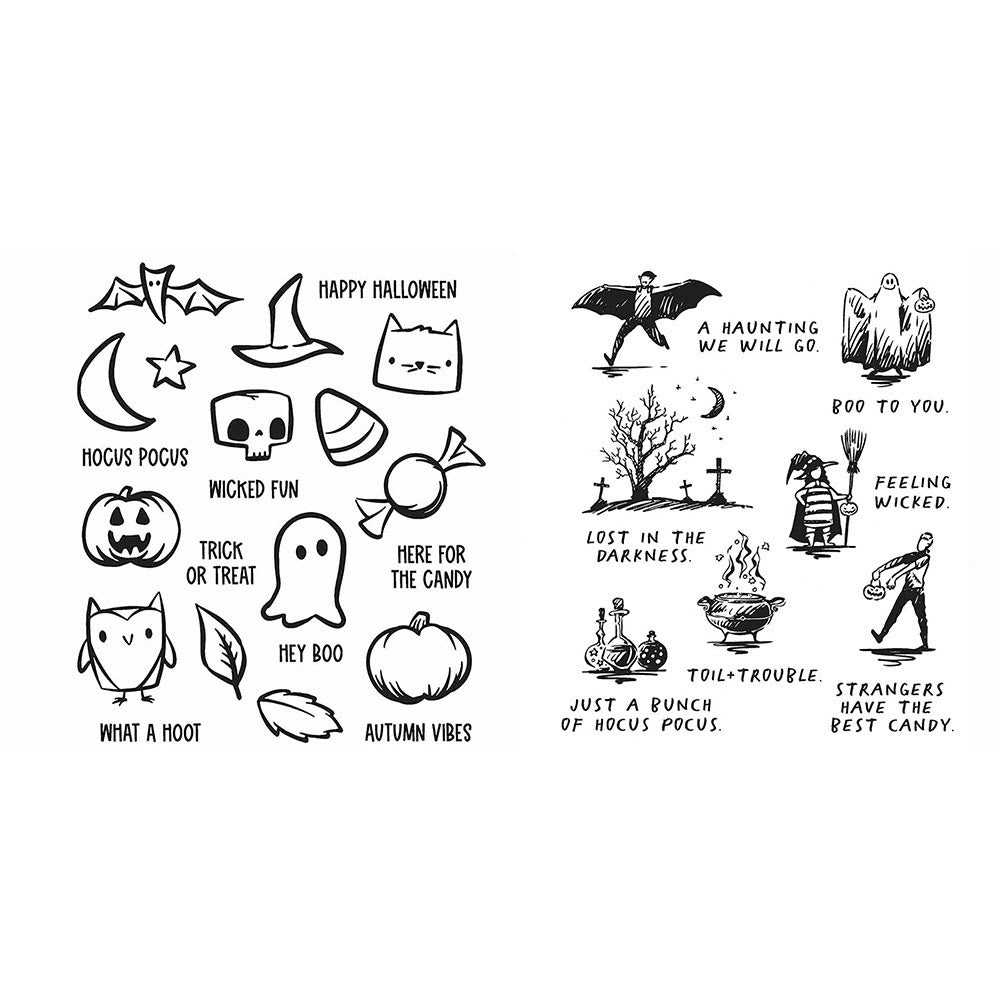 Clear PVC Stamps Halloween Theme Sheet Seal Rubber Stamps