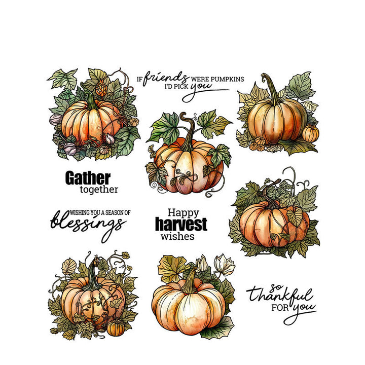 Plant A Pumpkin Stamp Cutting Dies Set For Handmade Postcard Crafts